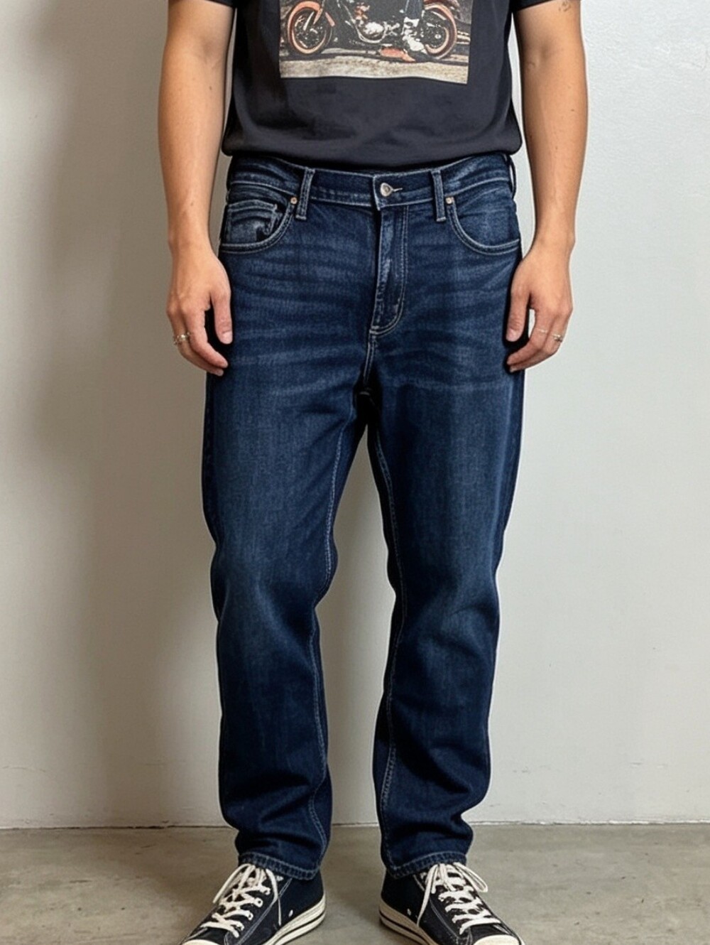 Silver Jeans Co. Men's Relaxed Fit Dark Wash Jeans 38x28 Blue Mid Rise Denim
